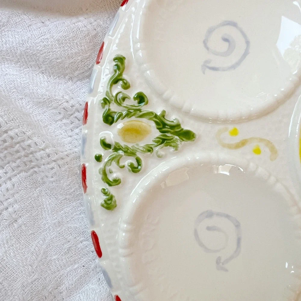 Vintage Hand Painted Ceramic Passover Seder Plate Star of David Judaica 2008